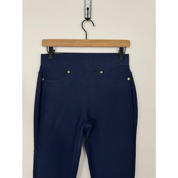 Michael Kors Navy Stretch Pull-On Pants Size Small - Picture 2 of 6